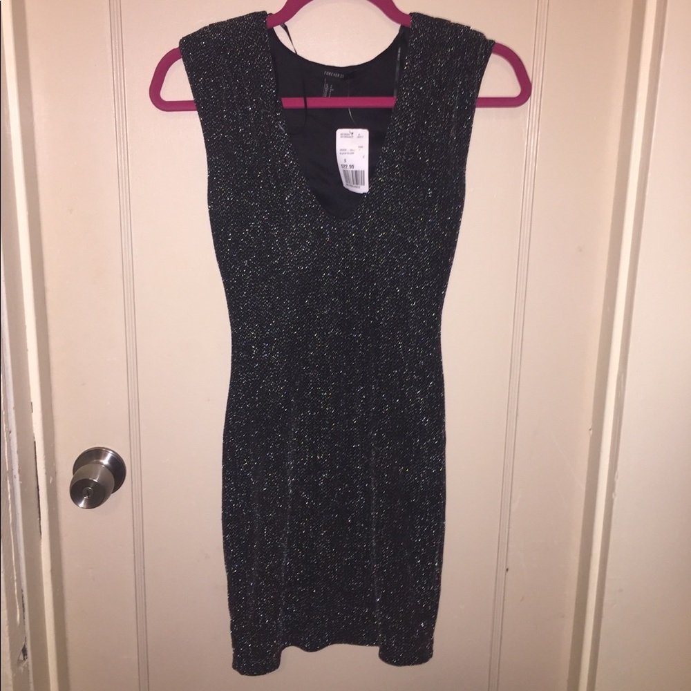 Sexy Little Black and Metallic Dress